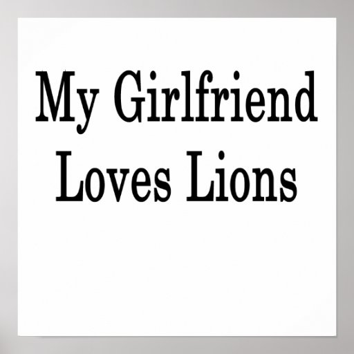 Mon amie aime des lions affiche