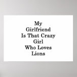 Mon amie est cette fille folle qui aime des lions affiche