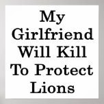 Mon amie tuera pour protéger des lions posters