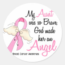 Mon cancer du sein de tante Is An Angel 2 Adhésifs