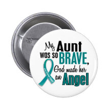Mon Cancer ovarien de tante Is An Angel 1 Badge Avec Épingle
