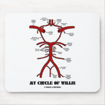 Mon cercle de willis (humour anatomique d'artères) tapis de souris