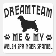 Mon chien de springer spaniel de Gallois Sticker Carré