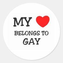 Mon coeur appartient à l'HOMOSEXUEL Adhésifs