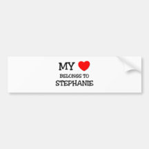 Mon coeur appartient à STEPHANIE Autocollants Pour Voiture
