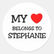 Mon coeur appartient à STEPHANIE Autocollants