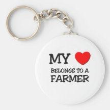Mon coeur appartient à un AGRICULTEUR Porte-clé
