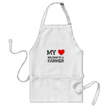 Mon coeur appartient à un AGRICULTEUR Tablier