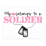 Mon coeur appartient à un soldat cartes postales