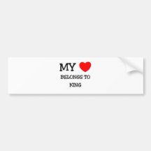 Mon coeur appartient au roi autocollant pour voiture