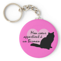 Mon coeur appatient à un Birman Key Chain