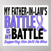 Mon de bataille Cancer oesophagien de beau-père tr Poster