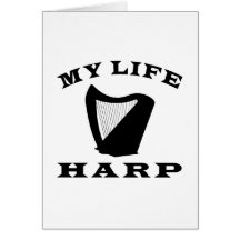 Mon harpe de la vie carte de vœux