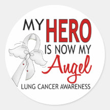 Mon héros est mon cancer de poumon d'ange adhésifs