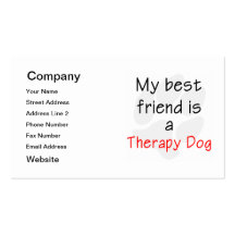 Mon meilleur ami est un chien de thérapie cartes de visite professionnelles