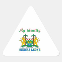 Mon Sierra Leone d'identité Autocollants En Triangle