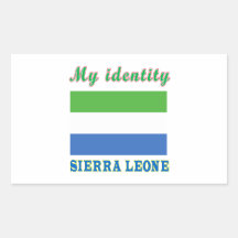 Mon Sierra Leone d'identité Sticker Rectangulaire