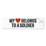 Mon soldat de coeur autocollants pour voiture