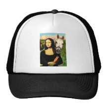 Mona Lisa and her Arabian Horse Mesh Hats