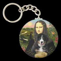 Mona Lisa - Bernese Mt Dog Puppy keychains
