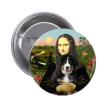 Mona Lisa - Bernese Mt Dog Puppy Pin