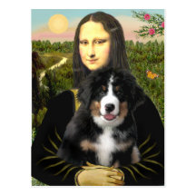 Mona Lisa - Bernese Mt Dog Puppy Post Cards