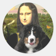 Mona Lisa - Bernese Mt Dog Puppy Sticker