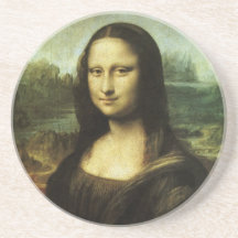 Mona Lisa by Leonardo da Vinci Vintage Renaissance Beverage Coasters