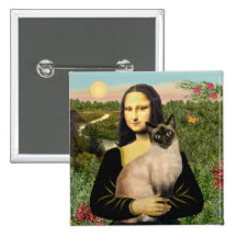 Mona Lisa - chat siamois de point de joint Badge