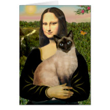 Mona Lisa - chat siamois de point de joint Cartes