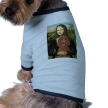 Mona Lisa - Dark Red Standard Poodle #1 Dog Tee Shirt