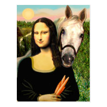 Mona Lisa et son cheval Arabe Cartes Postales