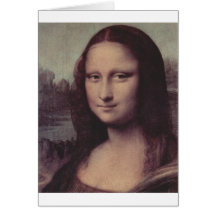 Mona Lisa Face Greeting Card