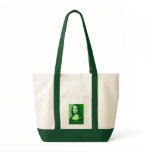 Mona Lisa is Green Canvas Bags