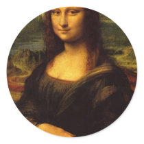 Mona Lisa - Leonardo Da Vinci Round Sticker