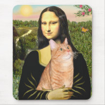 Mona Lisa - Orange Tabby SH 46 Mousepads