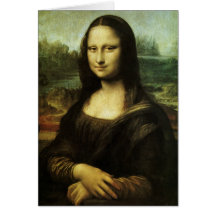 Mona Lisa par la Renaissance de cru de Leonardo da Carte De Vœux