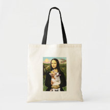 Mona Lisa - Pembroke Welsh Corgi 7b Canvas Bags