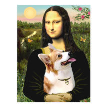 Mona Lisa - Pembroke Welsh Corgi 7b Post Cards