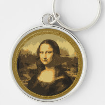 Mona Lisa Portrait Keychain