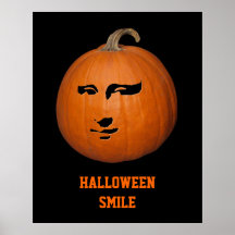 Mona Lisa Pumpkin Poster