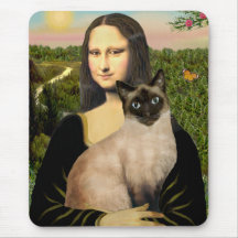 Mona Lisa - Seal Point Siamese cat Mousepad