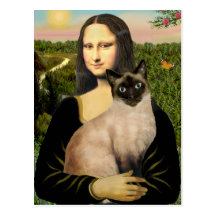 Mona Lisa - Seal Point Siamese cat Postcard