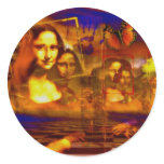 Mona Lisa Round Stickers
