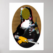 Mona Lisa StreetPopArt - Gold Version Plakatdrucke
