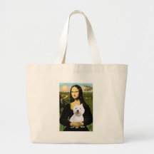 Mona Lisa - Westie 2 Tote Bags