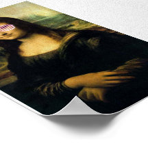 Mona Lisa with glasses Posters