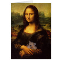 Mona Lisa With Hamster Cards