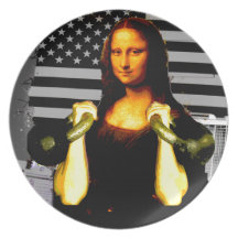 Mona Lisa with KettleBells Party Plates