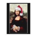 Mona Lisa's Santa Hat postcards